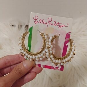 💖FIRM! NWT LILLY PULITZER HOOP EARRINGS